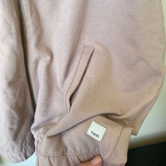 Vuori Women’s Laguna Zip Up Hoodie in Beige Size L Loungewear Sweatshirt - Picture 3 of 7